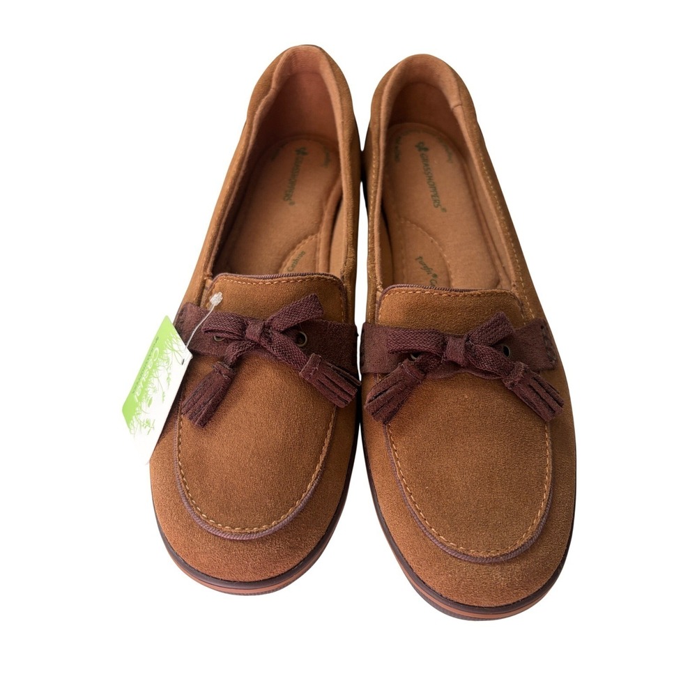 New Grasshoppers Loafers 8M Brown Loafers, Suede, Comfort, Casual, Slip On, Flat